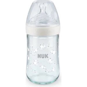 NUK Nature Sense glazen babyfles - M- wit- 240 ml 240 ml