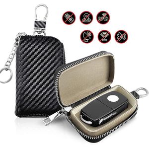 2-delige autosleutelhoes, Faraday-kooi autosleutelbeschermer RFID-signaalblokkering antidiefstalhoesje antihackhoes