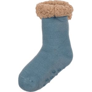 Sokken - huissokken - kindersokken - winter – warm gevoerd – lichtblauw/bruin