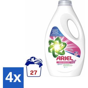 Ariel Original - Fresh Sensations - Vloeibaar Wasmiddel - Witte en Lichtgekleurde Was - 27 Wasbeurten - Voordeelverpakking - 4 stuks