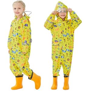 Waterdicht Regenpak voor Kinderen - Eendelig, Ademend en Lichte Regenjassen (1-10 jaar)