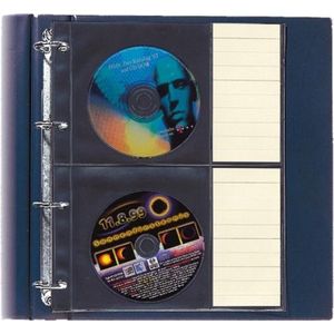 SAFE Insteekbladen voor CD / DVD - 2 pockets - 4 ringmechanisme - per 5 stuks