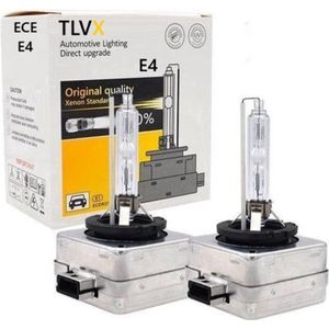 TLVX D1S HID Xenon Lampen 6000k Helder wit licht / HID lampen / Met E-Keur / 35W / Xenon bulb / Grootlicht / Dimlicht / Xenon Koplamp / Lamp / Autolamp / Autolampen / Origineel Xenon / Origineel D1S / Set 2 stuks