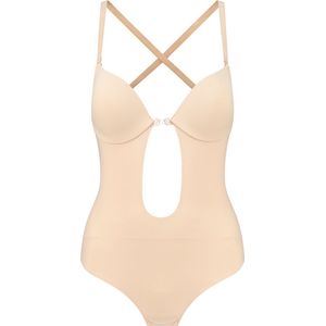 Bye Bra - Low Back Sensual Bodysuit - Beige - Corrigerende Body