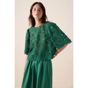Sissy-Boy - Groene opengewerkte top