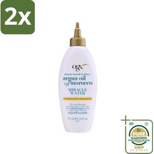 OGX - Argan Oil of Morocco - Miracle Water - Lichtgewicht Hydratie - 177 ml - Voordeelverpakking - 2 stuks - Leave-in conditioner - Haar glans