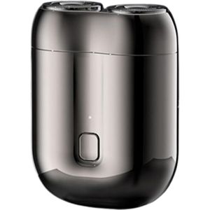 Scheerapparaat - Elektrisch scheerapparaat - Mini elektrisch scheerapparaat - Dubbele ringelleboog - Waterdicht - Magnetisch - Nat en droog gebruik - Draagbaar - Geschikt voor familie - reizen - Vaderdagcadeau - Grijs