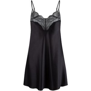 LingaDore - Jurk - Zwart - Satijn - Spaghetti Bandjes