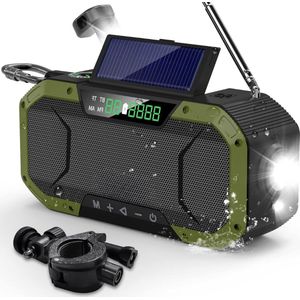 Lexium Noodradio solar opwindbaar - Radio - Noodradio - Weerradio - Radio voor Noodgevallen - Nood - Muziek - Nieuws - Noodpakket - Rampen - Praktisch - Zonneenergie
