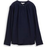 TOM TAILOR - Blouseshirt - Navy - Lange Mouw - Normale Pasvorm