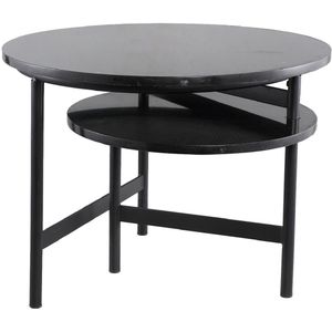 PTMD Salontafel Waze - 100x60x45 cm - Ijzer - Zwart