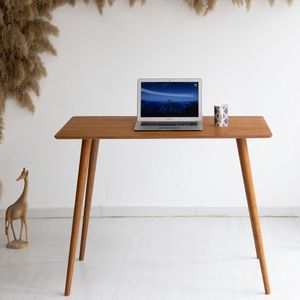 Minimalistisch Rechthoek Walnoothouten Bureau tafel - Modern Handgemaakt Design 115x55x78 cm (WidthxDepthx Height)