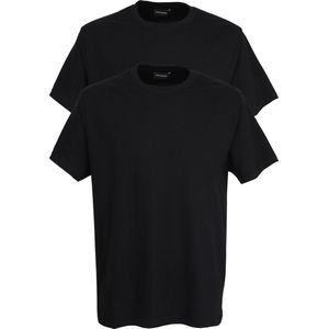 Gotzburg heren T-shirts regular fit O-hals (2-pack) - zwart - Maat: 6XL