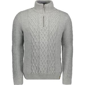 Superdry Trui Jacob Cable Knit Half Zip M6110639a Mid Grey Mannen Maat - XL