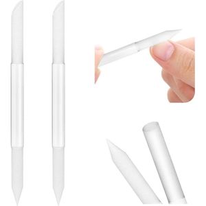 Thelau - Professionele 2-delige nagelriemverzorgingsset voor vrouwen - Nagelriemduwer en Trimmer - Manicure Tool - Thuisgebruik en Nagelstudio - Transparant