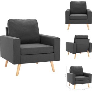 vidaXL Fauteuil - niet gespecificeerd - Stoelen - Afmeting- 77 x 71 x 80 cm - Kleur- donkergrijs - Fauteuil