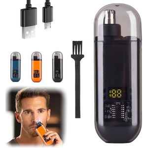 Precisie neustrimmer - Neustrimmer Basic - Wenkbrauw en Oorhaar trimmer - Neustrimmer mannen- Afspoelbare kop - zwart