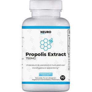 Neuro Supps - Propolis Extract - 750 mg per dosering - 90 Capsules - Tabletten - Hooikoorts - Weerstand - Immuunsysteem - Antioxidant - Natuurlijk - Supplement - Pollen