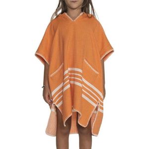 Kinder Strandponcho Orange - 2-3 jaar - - jongens/meisjes/unisex pasvorm - poncho handdoek voor kinderen met capuchon - zwemponcho - badcape - badponcho