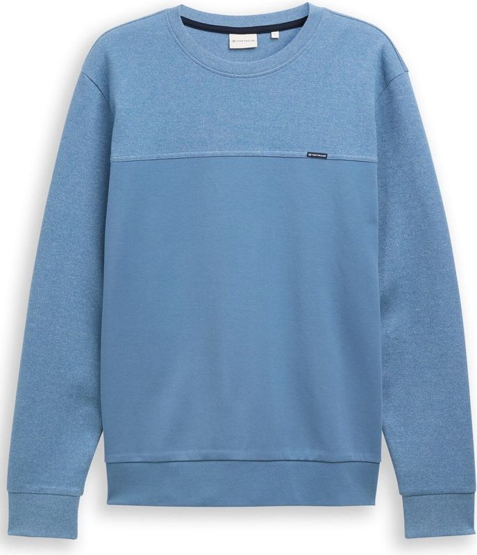 Tom Tailor Crewneck sweatshirt met structuurmix