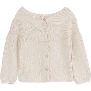 Minora Baby Gebreid Vest - Cardigan Links voor Meisjes en Jongens- Hoogwaardige Baby Kleding- Ronde Hals Unisex Gebreid Vest, 50% Katoen en 50% Acryl-Beige-6 Maanden