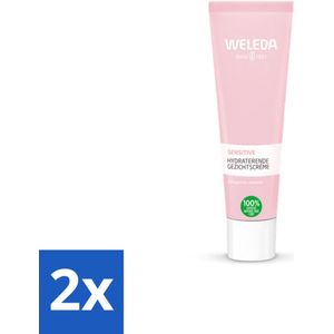 2 x WELEDA - Gezichtscrème Sensitive Hydraterend - Voor gevoelige huid - 30 ml - Gevoelige Huid - Hydraterende Crème - Vegan Crème - Biologische Amandelolie - Kalmerende Crème