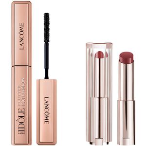 Lancôme Lash Idôle Flutter Extension Mascara Midi Zwart - 01 True Black & Lancôme Lip Idôle Squalane-12 Butterglow™ Glowy Lippenbalsem - Sheiks Rosy Nude 50