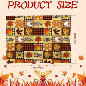 PolkaHome ® Halloween pompoendeken, Thanksgiving-cadeau, herfstpompoendeken, oogsttijd fleece deken, kinderen, jongens, meisjes fleece deken voor herfst huis, kamerdecoratie, rustieke boerderij.