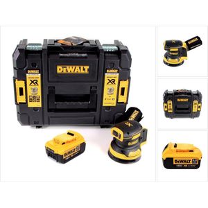 DeWalt DCW 210 NT Accuschuurmachine Borstelloos 18V 12.000 tpm 125mm + 1x accu 4.0 Ah in TSTAK - zonder lader