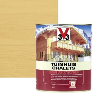 V33 houtbeits Tuinhuis High Protection Noorse den zijdeglans 2,5L