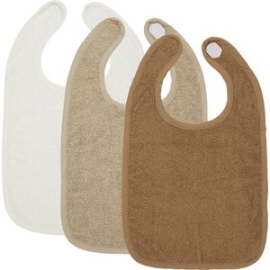 Meyco Baby Uni slab - 3-pack - badstof - offwhite/sand/toffee