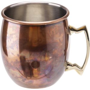 1x Cocktailbeker/cocktailglas Moscow Mule 450 ml antiek koper - Cocktailglazen