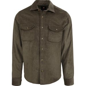 Suitable Overshirt Corduroy Donkergroen - Maat L - Heren - Ribstructuur - Volwassen mannen
