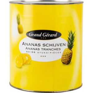 Grand Gérard Ananasschijven op siroop - Blik 3,05 kilo