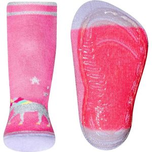 Antislipsok roze met eenhoorn van glittergaren-21/22