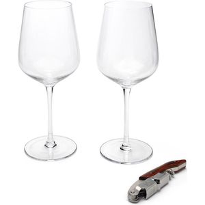 Leopold Vienna - Wijnglazen en kurkentrekker - moederdag & vaderdag Giftset