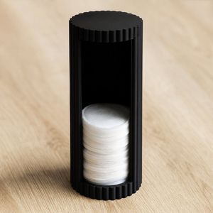 Wattenschijfjeshouder - Wattenschijfjes Houder - zwart- badkamer organizer, wattenstaafjes houder, wattenschijfjes & -staafjes, wattenschijfjes voordeelverpakking, wattenhouder, watjes houder, wattenschijfjes houder, wattenschijfjes dispenser, watten