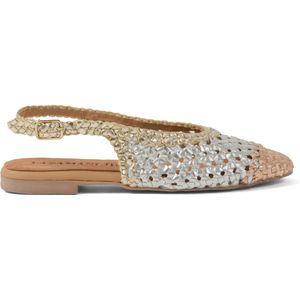 Lazamani - Novia Ballerinas - Silver - Leer