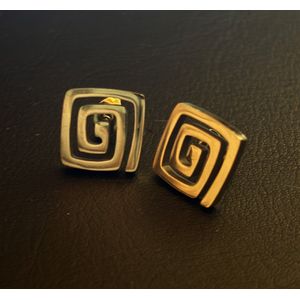 No-Fade Goud-Stijl Spiraalvorm Vergulde Oorbellen Sieraden Voor Dames En Heren