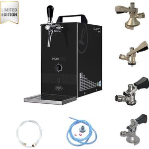 Complete set - Biertap PYGMY 25/K LIMITED EDITION, 1-kraans, 35 liter/u - met Set van 4 Fustkoppeling - Thuistap, Bierkoeler