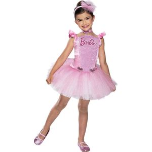 Rubies - Barbie Kostuum - Kinder Ballerina Barbie Kostuum Meisje - Roze - Maat 128 - Carnavalskleding - Verkleedkleding