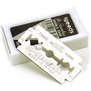 Igoods Veiligheidsscheermesjes - Tweezijdige Scheermesjes - Wegwerpscheermesjes - RVS - 5 Stuks