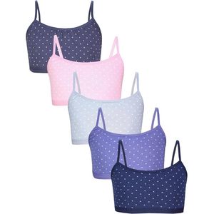 Meisjes Bustiers met Spaghetti Bandjes - 5-Pack