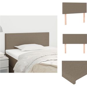 vidaXL Hoofdbord Taupe 80x5x78/88 cm - stijlvol ontwerp - ademend en duurzaam - verstelbare hoogte - stevige houten poten - comfortabele rugondersteuning - montagehandleiding meegeleverd - Bedonderdeel