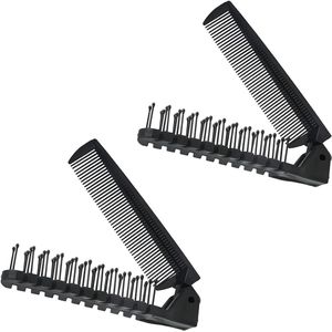 Inklapbare Haarborstel Set, Massage Kopborstel en Kam, Fijne Tanden, Geschikt voor Kinderen en Volwassenen, Haarvriendelijk - 2 Stuks