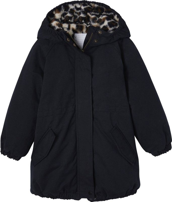 Meisjesparka - Kameel - Gevoerd met Imitatiebont - Met Capuchon