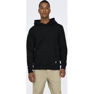 ONLY & SONS ONSADLER REG QUILT HOODIE SWEAT Heren Trui - Maat L