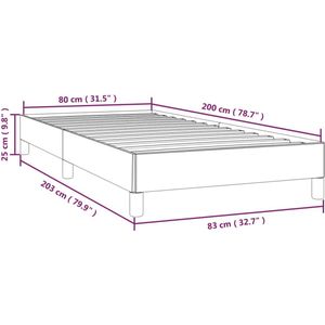 VidaXL Bedframe Stof Donkergrijs 80x200 cm