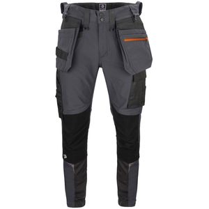 Projob 5550 Stretchbroek Met Kniezakken en Spijkerzakken 645550 - Grijs