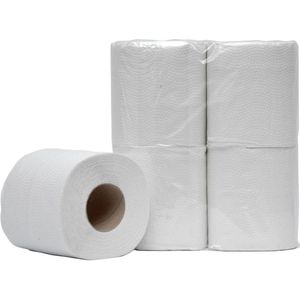 Toiletpapier 2-laags 200 vellen 48 rollen Wit Gerecycled Absorberend Wc-papier